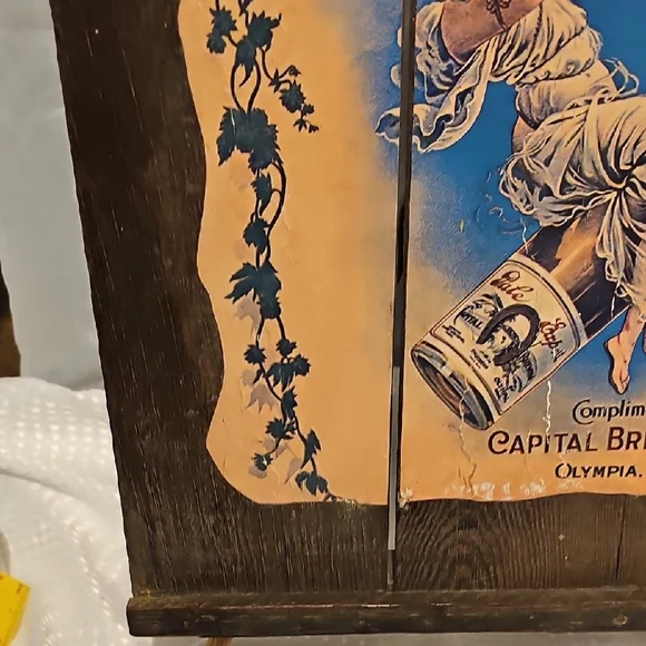 Vintage Olympia Beer Advertisement On Reclaimed Wood. - Picture 6 of 9